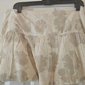 Cream and gray skirt